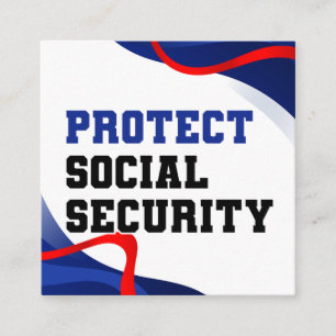 Carte De Visite Carré Protéger la sécurité sociale Politique