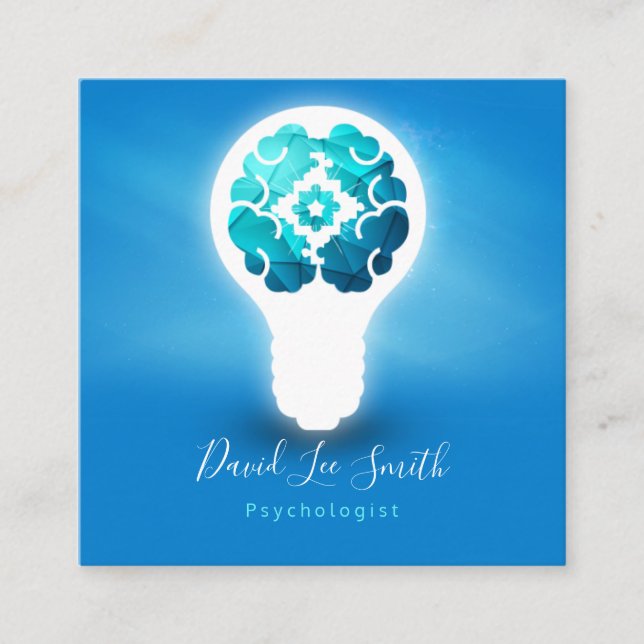 Carte De Visite Carré Psychologue / Neurologue (Devant)
