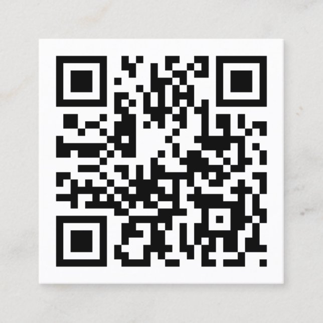 Carte De Visite Carré QR Code minimaliste moderne  (Devant)