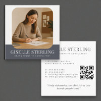 QR Code Professionnel Nom moderne Entreprise Photo