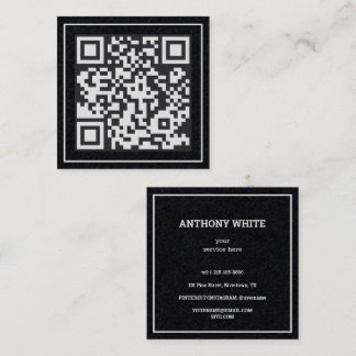Carte De Visite Carré QR Premium personnalisé