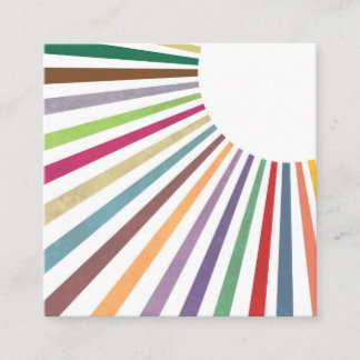 Carte De Visite Carré Rainbow Summer Sun Rays Professional Modèle Squale