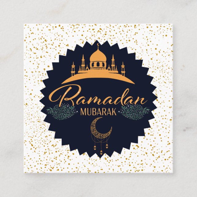 CARTE DE VISITE CARRÉ RAMADAN MUBARAK 2 (Devant)