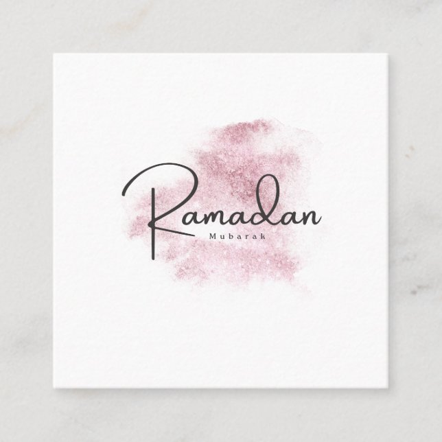 Carte De Visite Carré Ramadan Mubarak karem (Devant)