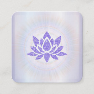 Carte De Visite Carré *~* Rayons Reiki Energy Healing Lotus Lavender