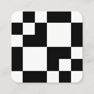 Carte De Visite Carré Rectangles et Carrés géométriques - Noir et blanc