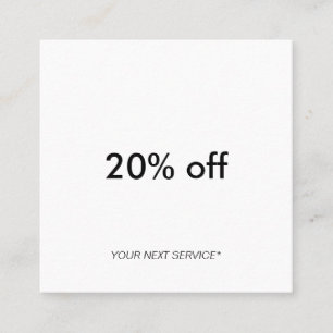 Carte De Visite Carré Remise propre minimaliste moderne de disposition