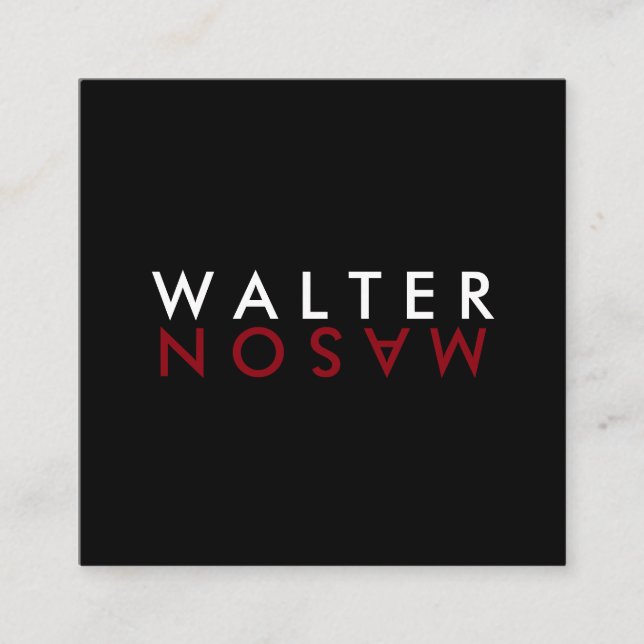 Carte De Visite Carré Retourner lettre (Devant)