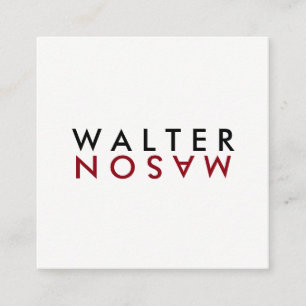 Carte De Visite Carré Retourner lettre