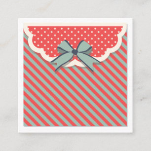 Carte De Visite Carré Retro Gift Noël Fête de Noël Bon de boisson gra