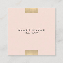Carte De Visite Carré Rose en pastel chic imprimé par Papier d'emballage
