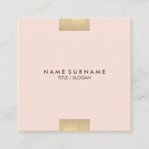 Carte De Visite Carré Rose en pastel chic imprimé par Papier d'emballage