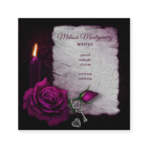 Rose gothique, bougie et serrure