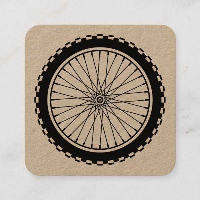 Carte De Visite Carré Roue VTT (Devant)