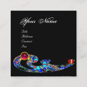 Carte De Visite Carré RUBY EPHÉMERAL / Beauté, Salon, Spa, Maquillage