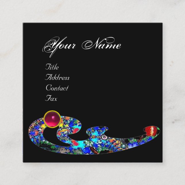 Carte De Visite Carré RUBY EPHÉMERAL / Beauté, Salon, Spa, Maquillage (Devant)