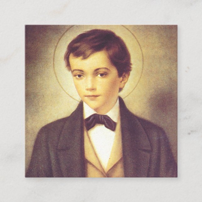 Carte De Visite Carré Saint Dominic Savio étudiant de John Bosco (Devant)