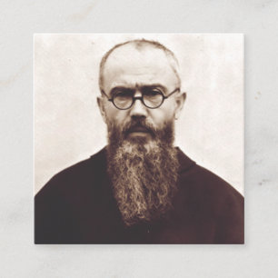 Carte De Visite Carré Saint Maximilien Kolbe prêtre catholique polonais