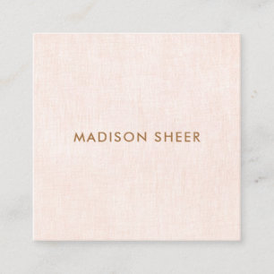 Carte De Visite Carré Salon De Beauté Rose Clair Chic