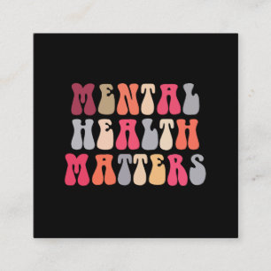 Carte De Visite Carré Santé Mentale Femme Thérapeute Autisme