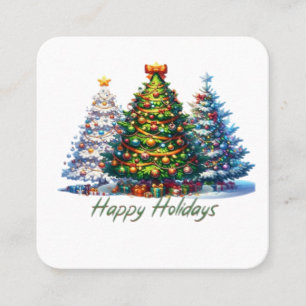Carte De Visite Carré sapin de Noël