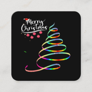 Carte De Visite Carré Sapin de Noël