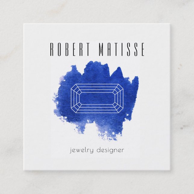 Carte De Visite Carré Sapphire Gemstone (Devant)