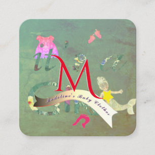Carte De Visite Carré Seamstress Baby Clothes Business