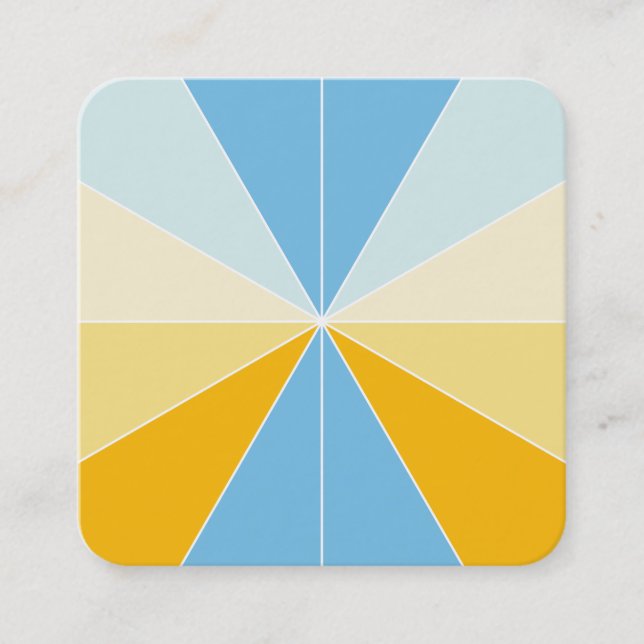 Carte De Visite Carré Segments de couleur 04 (Devant)