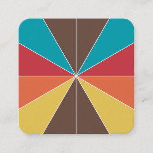 Carte De Visite Carré Segments de couleur 05