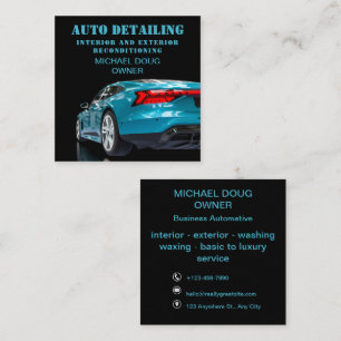 Carte De Visite Carré Service de détail automatique mobile professionnel