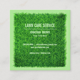 Carte De Visite Carré Service de pelouse jardin Aménagement paysager Gre