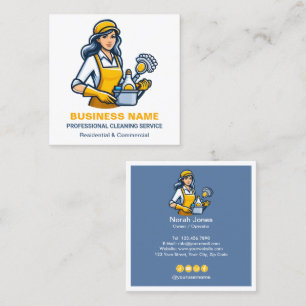 Carte De Visite Carré Services de nettoyage Entretien ménager