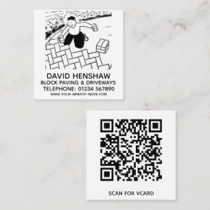 Carte De Visite Carré Services de pavage de blocs et de pose de disques