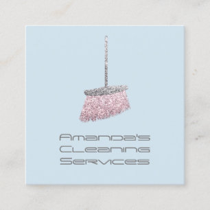 Carte De Visite Carré Services de résidence de nettoyage classique Colle