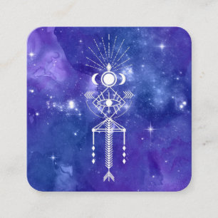 Carte De Visite Carré *~* Shaman céleste sacré de la tribu aztèque co