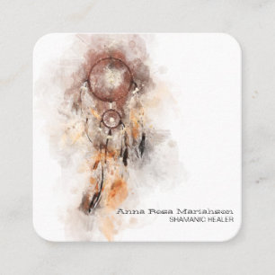 Carte De Visite Carré *~* Shamanic sacré - Shaman tribal Dream Catcher
