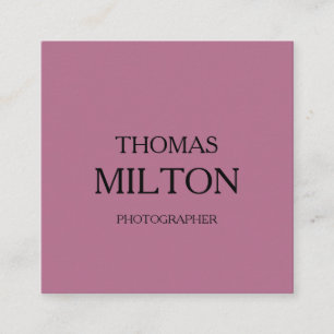 Carte De Visite Carré Simple élégant minimaliste moderne QR Code Carré B