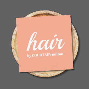 Carte De Visite Carré Simple et élégant Pastel cheveux blancs