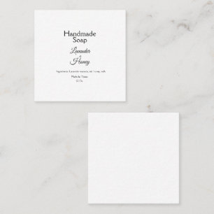 Carte De Visite Carré simple savon lavande minimale logo de petite entre