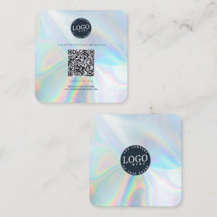 Carte De Visite Carré Site Web de l'entreprise QR Code Médias sociaux Ho
