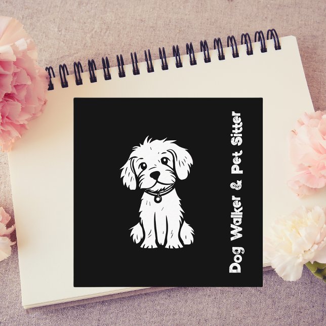 Carte De Visite Carré Sitter professionnel chien Walker animal de compag (Créateur téléchargé)