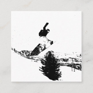 Carte De Visite Carré Snowboard