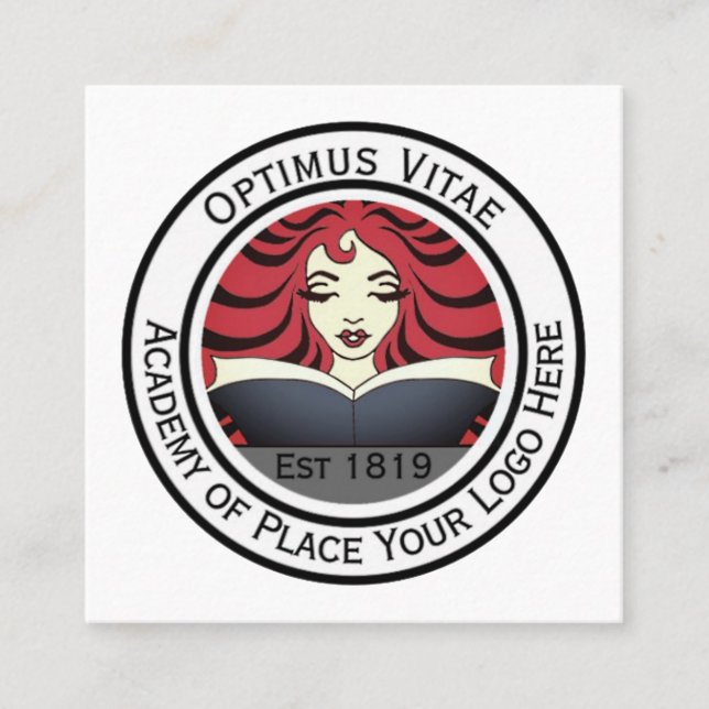 Carte De Visite Carré Société professionnelle du logo personnalisé (Devant)