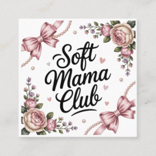 Carte De Visite Carré Soft Mama Club - Maternité Douce