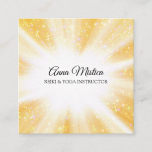 Carte De Visite Carré *~* Soigner Reiki Yoga Massage Énergie Travailleu