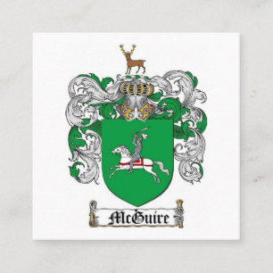 Carte De Visite Carré Soin d'affaires de crête de famille de McGuire