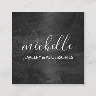 Carte De Visite Carré Sophistiqué cursif
