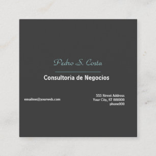 Carte De Visite Carré Sous-directeur pointu de conseiller commercial