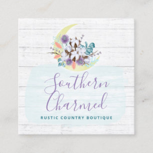 Carte De Visite Carré Southern Floral Cotton Moon & Wood Social Media